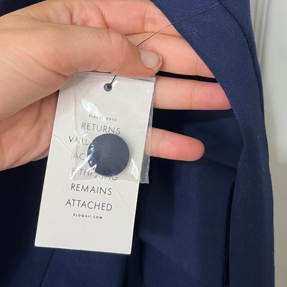 Eloquii NWT The Ultimate Stretch One Button Work Blazer Sz 28 Maritime Blue - Picture 9 of 13